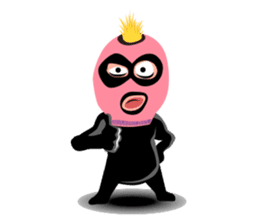 Man wearing a pink masked has come! sticker #3137940