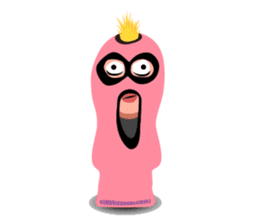 Man wearing a pink masked has come! sticker #3137941