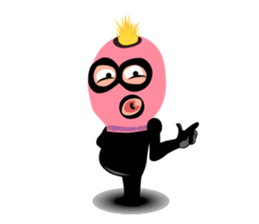 Man wearing a pink masked has come! sticker #3137942