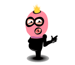 Man wearing a pink masked has come! sticker #3137942