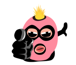 Man wearing a pink masked has come! sticker #3137944