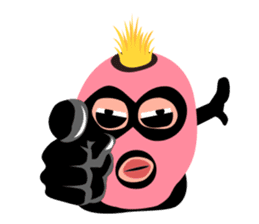 Man wearing a pink masked has come! sticker #3137944