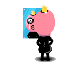 Man wearing a pink masked has come! sticker #3137945