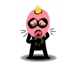 Man wearing a pink masked has come! sticker #3137946