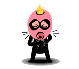 Man wearing a pink masked has come! sticker #3137946