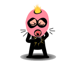 Man wearing a pink masked has come! sticker #3137946