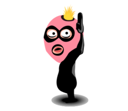 Man wearing a pink masked has come! sticker #3137948