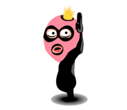 Man wearing a pink masked has come! sticker #3137948
