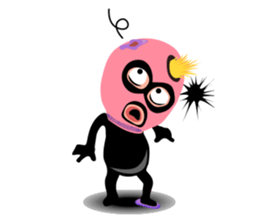 Man wearing a pink masked has come! sticker #3137950