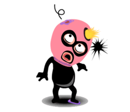 Man wearing a pink masked has come! sticker #3137950