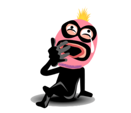 Man wearing a pink masked has come! sticker #3137951