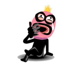 Man wearing a pink masked has come! sticker #3137951