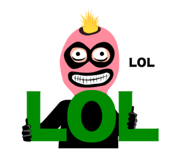 Man wearing a pink masked has come! sticker #3137952