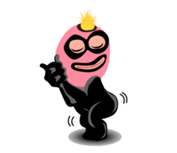 Man wearing a pink masked has come! sticker #3137953