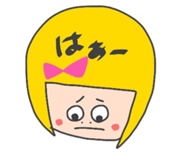 Girl of yellow hair sticker #3138997