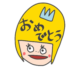 Girl of yellow hair sticker #3139001