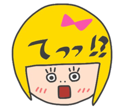 Girl of yellow hair sticker #3139005