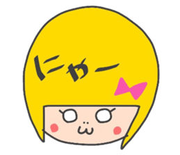 Girl of yellow hair sticker #3139008