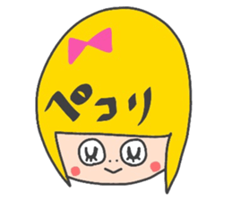 Girl of yellow hair sticker #3139010