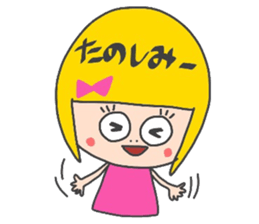 Girl of yellow hair sticker #3139017