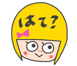 Girl of yellow hair sticker #3139018