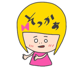 Girl of yellow hair sticker #3139019