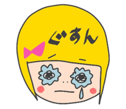 Girl of yellow hair sticker #3139021
