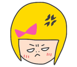 Girl of yellow hair sticker #3139023