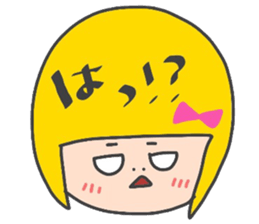 Girl of yellow hair sticker #3139024