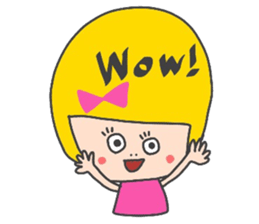 Girl of yellow hair sticker #3139026