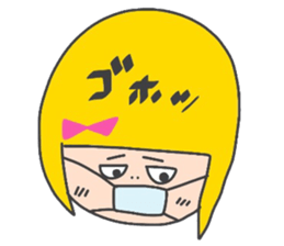 Girl of yellow hair sticker #3139030