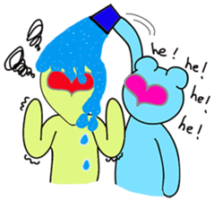 walnut planet's fox and bear sticker #3139557