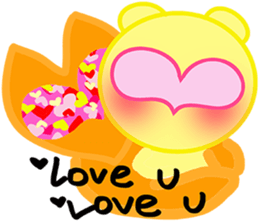 walnut planet's fox and bear sticker #3139575