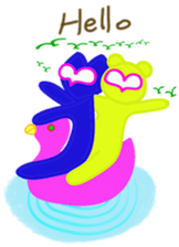 walnut planet's fox and bear sticker #3139577