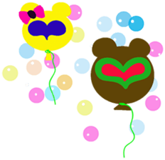 walnut planet's fox and bear sticker #3139588