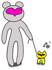 walnut planet's fox and bear sticker #3139592