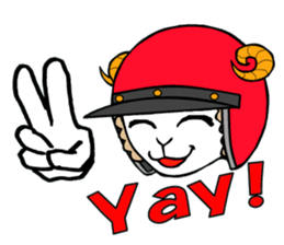 Sayhello HelmetOriental zodiac Sheep sticker #3139797