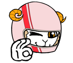 Sayhello HelmetOriental zodiac Sheep sticker #3139801
