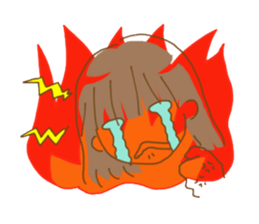 Sticker of the girl sticker #3140557