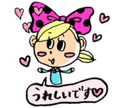 Kawaii!! Ribbon Girl Sticker sticker #3141075