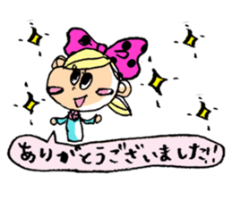 Kawaii!! Ribbon Girl Sticker sticker #3141077