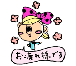 Kawaii!! Ribbon Girl Sticker sticker #3141085