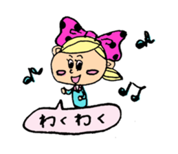 Kawaii!! Ribbon Girl Sticker sticker #3141087
