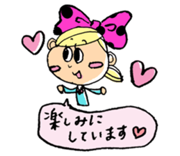 Kawaii!! Ribbon Girl Sticker sticker #3141088