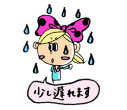 Kawaii!! Ribbon Girl Sticker sticker #3141090