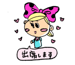 Kawaii!! Ribbon Girl Sticker sticker #3141094