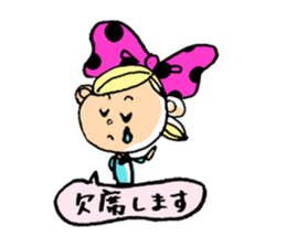 Kawaii!! Ribbon Girl Sticker sticker #3141095