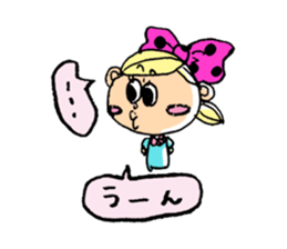 Kawaii!! Ribbon Girl Sticker sticker #3141096