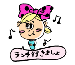 Kawaii!! Ribbon Girl Sticker sticker #3141097