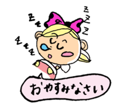 Kawaii!! Ribbon Girl Sticker sticker #3141100